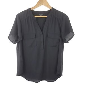 TORRID | Black Short Sleeve Blouse 00